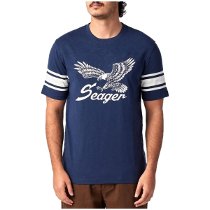 Seager Riggins Crew T-Shirt Men's 2025 in Blue size Small | Cotton/Polyester