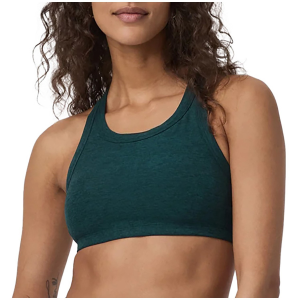 Women's Vuori Elevation Racer Bra 2025 in Green size Medium | Elastane/Polyester