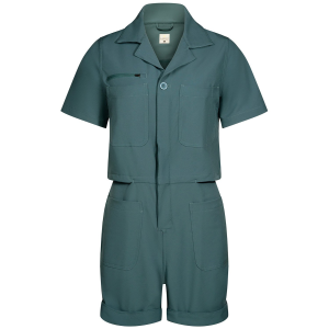 Women's Shredly Droptail Trail Romper 2025 in Green size Medium | Spandex/Polyester