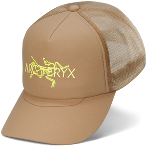 Arc'teryx Bird Word Trucker Hat 2025 in Khaki size Large/X-Large | Polyester