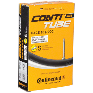 Continental 700c Presta Valve Tube 2025 in Black size 20-25mm/60mm