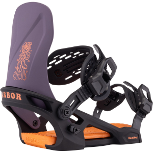 Kid's Arbor Sapling Snowboard Bindings 2026 in Purple size Small/Medium | Nylon