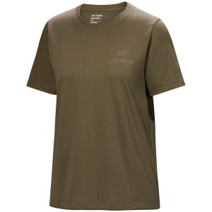 Women's Arc'teryx Kragg SL Cotton Emblem Crew Short-Sleeve T-Shirt 2025 in Green size Medium
