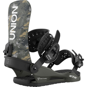 Union STR Snowboard Bindings 2026 in Green size Medium | Aluminum
