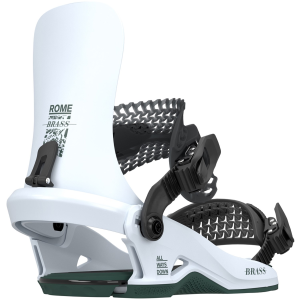 Women's Rome Brass HW Snowboard Bindings 2026 in White size Medium/Large | Nylon/Aluminum