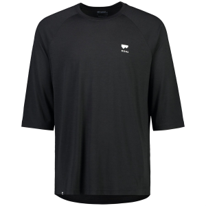 MONS ROYALE Tarn Freeride Raglan 3/4 Jersey 2025 in Black size Large | Nylon/Wool/Polyester