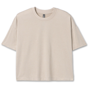 Women's Vuori Energy T-Shirt 2025 in Khaki size Medium | Elastane/Polyester