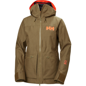 Women's Helly Hansen Powderqueen 3.0 Jacket 2026 in Brown size X-Small | Polyester