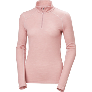 Women's Helly Hansen Lifa Midweight 1/2 Zip Baselayer Top 2026 in Pink size Large | Wool