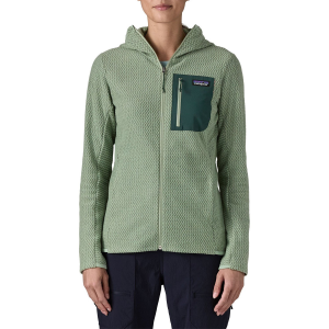 Women's Patagonia R1 Air Full-Zip Hoodie 2026 in Green size X-Large | Polyester