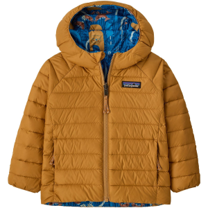 Kid's Patagonia Reversible Down Sweater Hoodie Toddlers' 2025 in Gold size 4T | Nylon/Polyester/Plastic