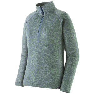 Women's Patagonia Capilene Midweight Zip-Neck Top 2026 in Blue size Large | Polyester