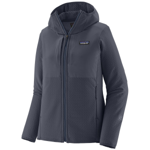 Women's Patagonia R2 CrossStrata Hoodie 2026 in Blue size X-Large | Spandex/Polyester/Plastic