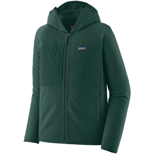 Patagonia R2 TechFace Hoodie Men's 2026 in Green size 2X-Large | Elastane/Polyester