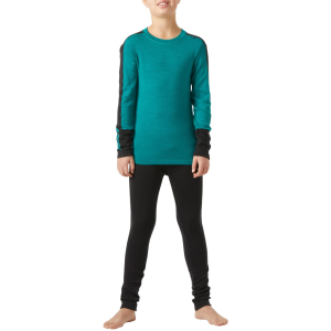 Kid's Helly Hansen Lifa Midweight Baselayer Set 2026 in Green size 9 | Wool/Polyester