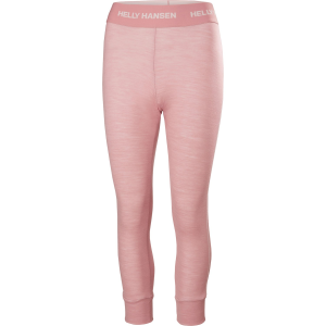 Women's Helly Hansen Lifa Midweight 3/4 Baselayer Pants 2026 in Pink size X-Large | Wool