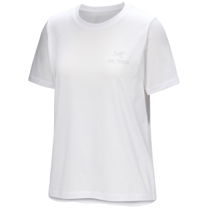Women's Arc'teryx Kragg SL Cotton Emblem Crew Short-Sleeve T-Shirt 2025 in White size X-Small