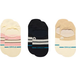 Women's Stance Flipside No Show 3-Pack Socks 2025 in Khaki size Small | Nylon/Cotton/Elastane