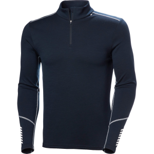 Helly Hansen Lifa Midweight 1/2 Zip Base Layer Top 2026 in Blue size Small | Wool