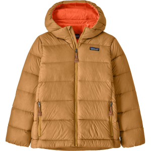 Kid's Patagonia Hi-Loft Down Sweater Hoodie 2025 in Gold size Medium | Nylon/Plastic