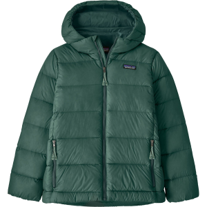Kid's Patagonia Hi-Loft Down Sweater Hoodie 2025 in Green size Medium | Nylon/Plastic