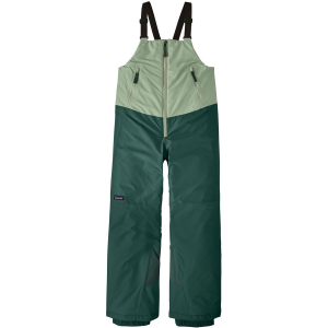 Kid's Patagonia Powder Town Bibs 2025 in Green size Small | Polyester