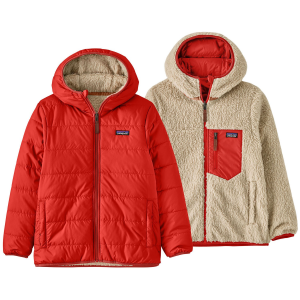 Kid's Patagonia Reversible Ready F dy Hoodie 2025 Amanita in Red size Small | Polyester