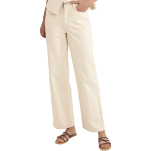 Women's Rhythm Beyond Relaxed Leg Pants 2025 in White size 6 | Cotton