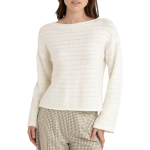 Women's Rhythm Baklava Knit Top 2025 in White size X-Small | Nylon/Spandex/Acrylic