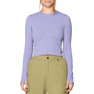 Women's Mountain Hardwear Peak Knit(TM) Long Sleeve Top 2025 in Purple size Small | Nylon/Elastane