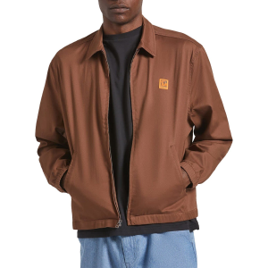 Brixton Union Relaxed Harrington Jacket Men's 2025 in Brown size Large | Cotton/Elastane/Polyester
