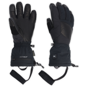 Outdoor Research Prevail Heated GORE-TEX Gloves 2026 in Black size Medium | Nylon/Leather/Polyester