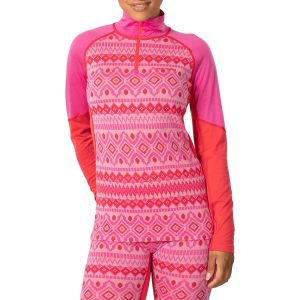 Women's Kari Traa Malia Half-Zip Top 2026 in Pink size X-Small | Wool