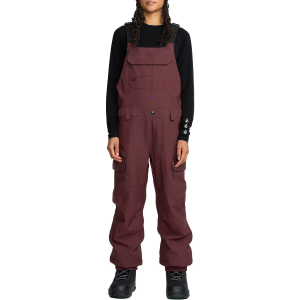 Women's Volcom Creston 3D Stretch Bib Overalls 2026 in Red size 2X-Large
