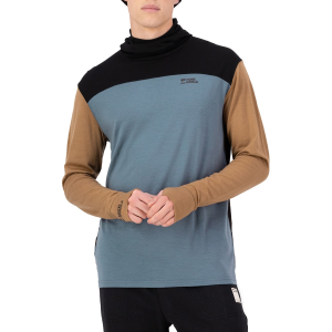 Mons Royale Yotei Powder Hood Long-Sleeve Top Men's 2026 in Blue size X-Large | Wool