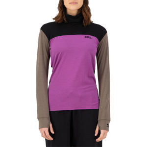 Women's Mons Royale Yotei High Neck Long-Sleeve Top 2026 in Purple size Small | Wool