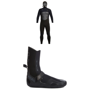 XCEL 5/4 Infiniti Hooded Wetsuit 2024 - Medium/Small Package (Medium/Small) + 6 Booties in Black size Ms/6 | Neoprene