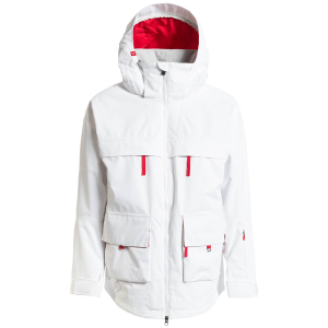 Women's Roxy Chloe Kim Jacket 2023 in White size X-Large | Polyester