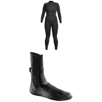 Women's XCEL 4/3 Axis Back Zip Wetsuit - 4 Package (4) + 11 Booties in Black size 4/11 | Spandex/Neoprene