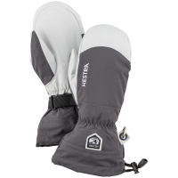 Hestra Army Leather Heli Ski Mittens 2025 in Gray size 10 | Leather/Polyester