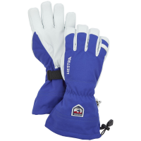 Hestra Army Leather Heli Ski 5-Finger Gloves 2025 in Blue size 9 | Leather/Polyester