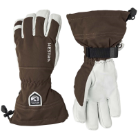 Hestra Army Leather Heli Ski 5-Finger Gloves 2025 in Brown size 9 | Leather/Polyester