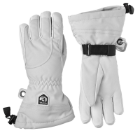 Women's Hestra Heli Gloves 2025 in Gray size 7 | Leather/Polyester