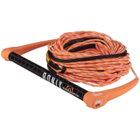 Women's Ronix Combo Dyneema Hide Grip Wakeboard Handle + 70 ft Mainline 2025 in Orange