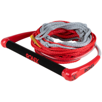 Ronix Combo 2.0 Hide Grip Wakeboard Handle + 65 ft Mainline 2025 in Red | Polyester