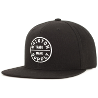 Brixton Oath III Snapback Hat 2023 in Black | Acrylic/Wool/Plastic