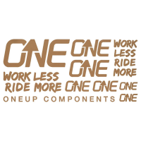 OneUp Components Bar Decal Sheet 2023 in Brown