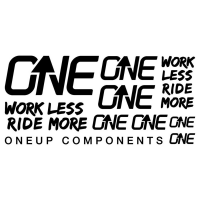 OneUp Components Bar Decal Sheet 2023 in Black