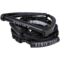 Ronix 11 Surf Handle + 30 ft Spinner Surf Rope 2023 in Black