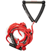 Ronix 10 Hide Grip Handle + 25 ft 5-Section Bungee Surf Rope 2025 in Red